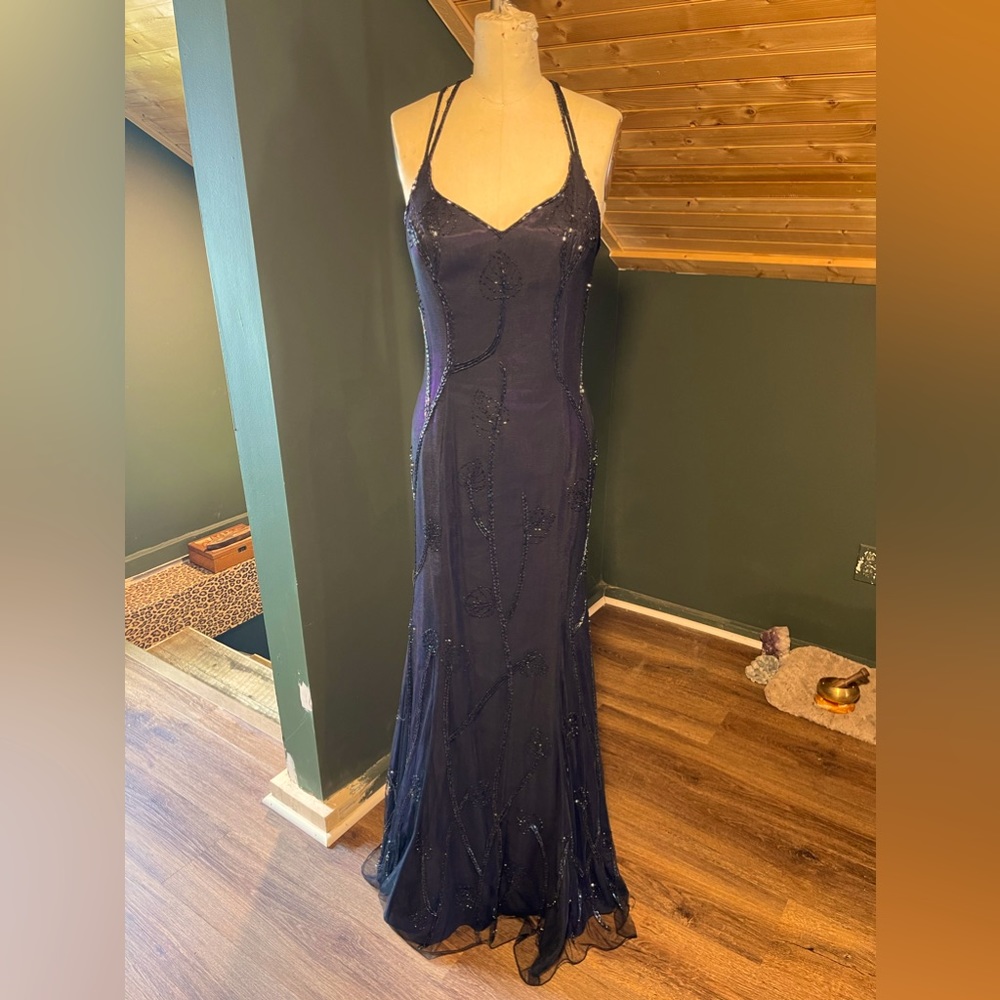Y2K stunning black and purple formal dress